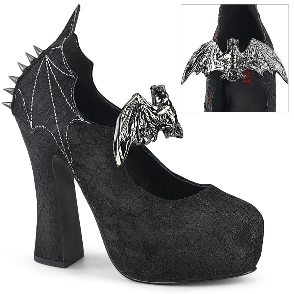 DemoniaCult - DEMON-18 High Heels - Schwarz